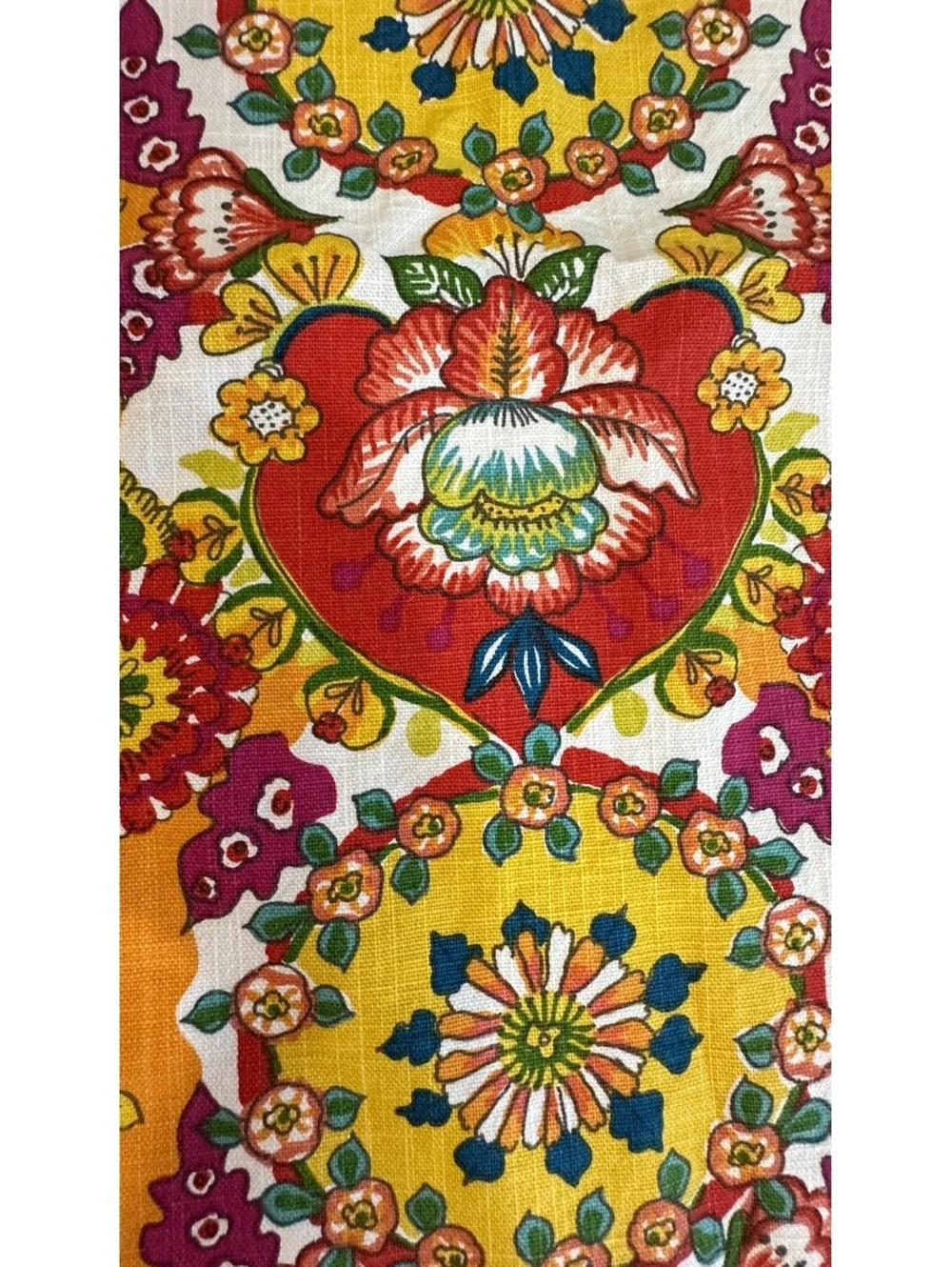 World Market Tablecloth Venice Multicolor Paisley 57x87 Cotton Boho Morocco